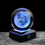 Bola de cristal lua candeeiro de presença