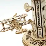 Puzzle 3D Torre de Aviação Mecânica em Madeira – Image 6