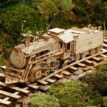 Puzzle 3D Locomotiva em Madeira