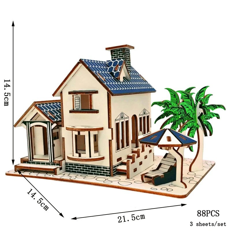 Puzzle 3D Villa de plage Puzzle 3D Villa – Image 1