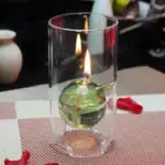 Candeeiro de mesa a óleo em forma de esfera