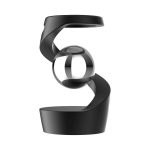 Spinner cinético com estrutura de metal e plástico, mostrando o movimento de rotação e o design moderno, em fundo branco.