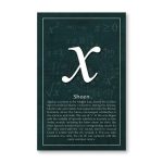 Símbolo 'x' grande em destaque numa placa de quadro-negro com fórmulas matemáticas ao fundo.