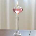 Candeeiro a Óleo de Pé Rosa