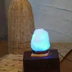 Candeeiro de sal azul