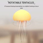 Ilustração de um tentáculo rotativo com nove tentáculos que giram automaticamente, semelhante a uma água-viva a nadar no ar.