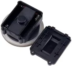 Pilhas 9V e caixa de pilhas para detector de fumaça, componentes eletrônicos para aparelhos de segurança, alimentação elétrica, peças de reposição.