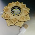 Candeeiro de selenite com cristal mandala – Image 2