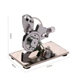 Microscópio de bancada de metal com lente, ajustável, em base retangular, usado para observações científicas.