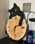 Relógio de parede decorativo original com gato – Image 2