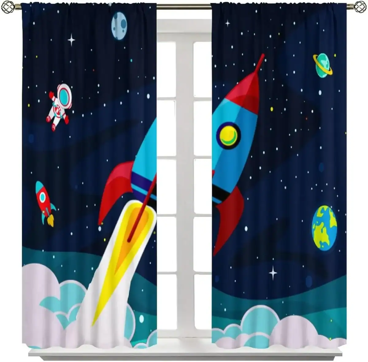 Cortina de quarto infantil espacial – Image 4