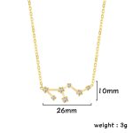 Colar constelação em ouro com diamantes, design delicado e elegante, perfeito para um estilo sofisticado e moderno.
