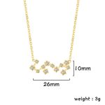 Colar delicado com pingente em forma de constelação, ouro 18 quilates adornado com diamantes, comprimento 26mm, peso 3g, perfeito para um estilo elegante e científico.