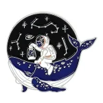Pin de Astronauta Baleia Constelações