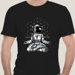Roupa de astronauta fofa para homens e mulheres, perfeita para os amantes de ciência e espaço, com um design adorável de astronauta sentado.