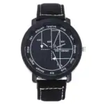 Montre avec cadran scientifique affichant des fonctions trigonométriques et des nombres en chiffres arabes et en lettres, idéale pour les amateurs de sciences et de mathématiques.