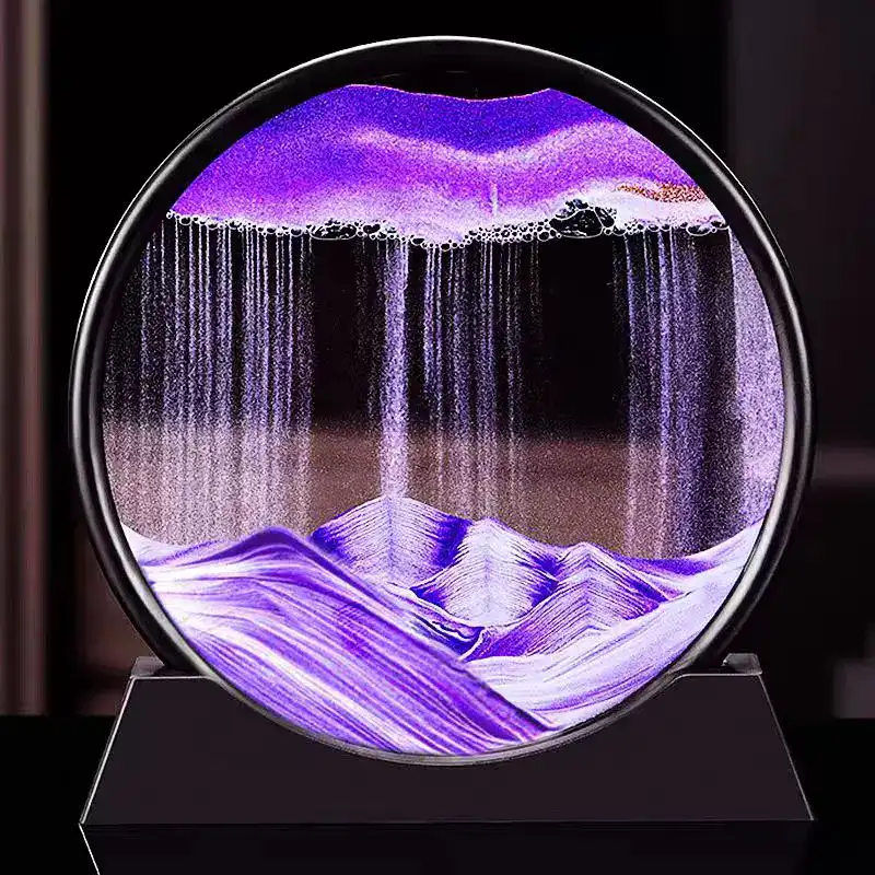 Vasque en verre avec effet de cascade lumineux Vasque en verre avec effet cascade lumineux, design moderne et décoratif, idéale pour une décoration intérieure originale et élégante.