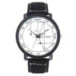 Montre avec cadran affichant des formules trigonométriques et mathématiques, idéale pour les amateurs de sciences et de mathématiques.