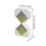 Modelo de cubo de visualização científica com grade e cores amarelas, usado para ilustrar conceitos de ciência ou engenharia.