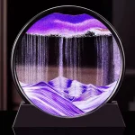 Vaso de vidro com efeito de cascata luminosa, design moderno e decorativo, ideal para uma decoração interior original e elegante.