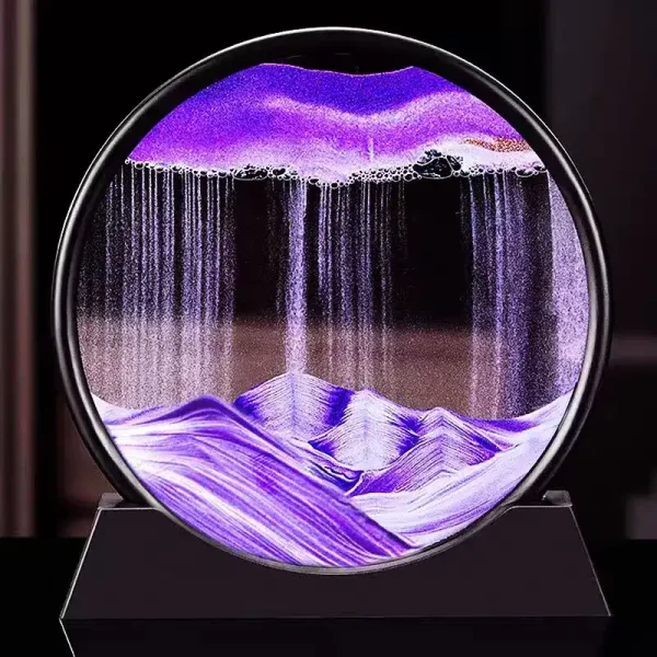 Vaso de vidro com efeito de cascata luminosa, design moderno e decorativo, ideal para uma decoração interior original e elegante.
