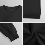 Roupa preta lisa, de alta qualidade, perfeita para um estilo minimalista e moderno.