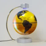 Objeto científico | Globo luminoso com projeção de mapa geográfico.