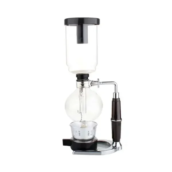 Aparelho de destilação em vidro para experiências de laboratório, com condensador e balão, ideal para pesquisa científica e ensino.