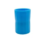 Vaso de silicone azul, ideal para decoração científica ou moderna, com uma textura suave e flexível. Perfeito para adicionar um toque inovador ao seu espaço interior ou de escritório.