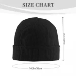 Gorro de lã preta quente, perfeito para o inverno, com um corte clássico e uma textura suave. Tamanho universal, adequado para todos os estilos e todas as estações frias.