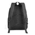 Mochila preta robusta, ideal para estudantes e profissionais, com vários compartimentos para um armazenamento organizado e conforto ideal.