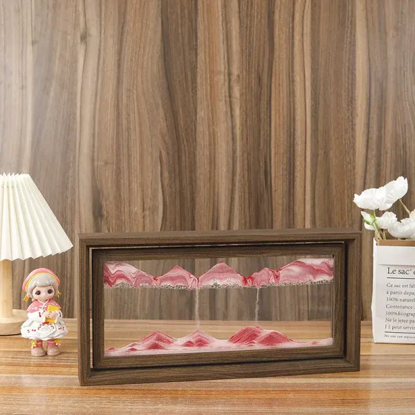 Decoração de montanha em vidro para interior.