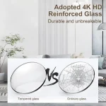 Porta de vidro reforçado 4K HD, durável e inquebrável, ideal para decoração interior moderna. Comparação entre vidro temperado e vidro comum para segurança ideal.