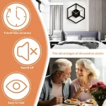 Relógio de parede decorativo em forma de cubo com design minimalista, ideal para decoração interior moderna.