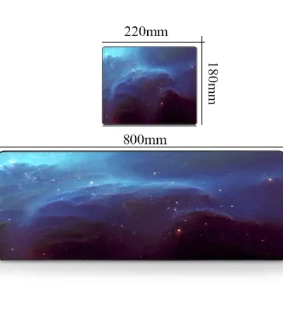 Painel decorativo galáxia com padrão cósmico, dimensões 800x300mm, perfeito para uma decoração interior inspirada no universo e na astronomia.