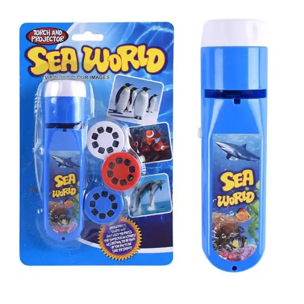 Passeio educativo submarino com lâmpada e projetor Sea World.