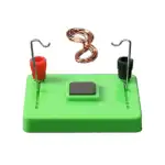 Dispositif de démonstration de résistance électrique avec fils, bornes, et plaque chauffante pour expériences scientifiques.