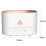 Difusor de óleos essenciais em forma de lâmpada com controle tátil, design moderno, ideal para criar um ambiente relaxante em casa ou no escritório.