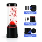 Luminária decorativa em forma de vulcão com efeitos luminosos, ideal para um ambiente original e moderno. Perfeita para a decoração interior ou como presente inusitado.