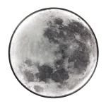 Imagem de uma lua realista usada como objeto de decoração científica, perfeita para amantes de astronomia e decoração interior temática.