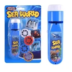Passeio luminoso submarino para crianças com projeção de imagens marinhas.