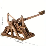 Motor a vapor de madeira, modelo educativo para experiências científicas e decoração. Perfeito para entusiastas de ciências e bricolagem, com dimensões precisas.