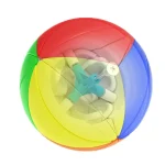 Bola de praia colorida com lâmpada LED integrada, ideal para decoração, festas e atividades ao ar livre, trazendo um toque lúdico e luminoso.