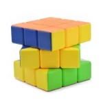Cubo de Rubik colorido, brinquedo de puzzle científico e decoração para escritório ou sala de estar.