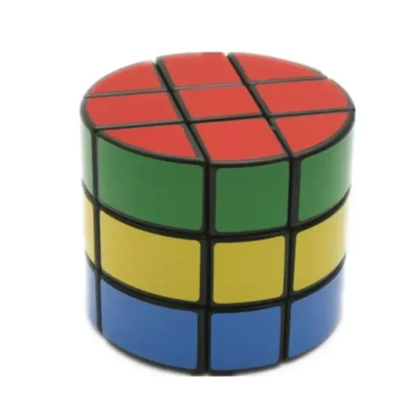 Cubo de Rubik multicolorido, perfeito para decoração de escritório ou espaço científico, combinando diversão e raciocínio lógico.