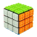 Cubo Rubik educativo em plástico colorido para aprendizagem.