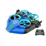 Veículo controlado remotamente para crianças com figura de astronauta, drone compacto e controlador incluído, perfeito para jovens apaixonados por ciência e espaço.