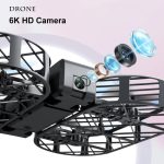 Câmera de drone 6K HD com lentes avançadas para capturas aéreas de alta qualidade.