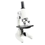 Microscópio científico para observação precisa em laboratório, ideal para pesquisa e ensino científico.