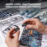 Placa de circuito impresso em miniatura para modelos científicos e estéticos, perfeita para decoração e criação de maquetes de ciência e tecnologia.